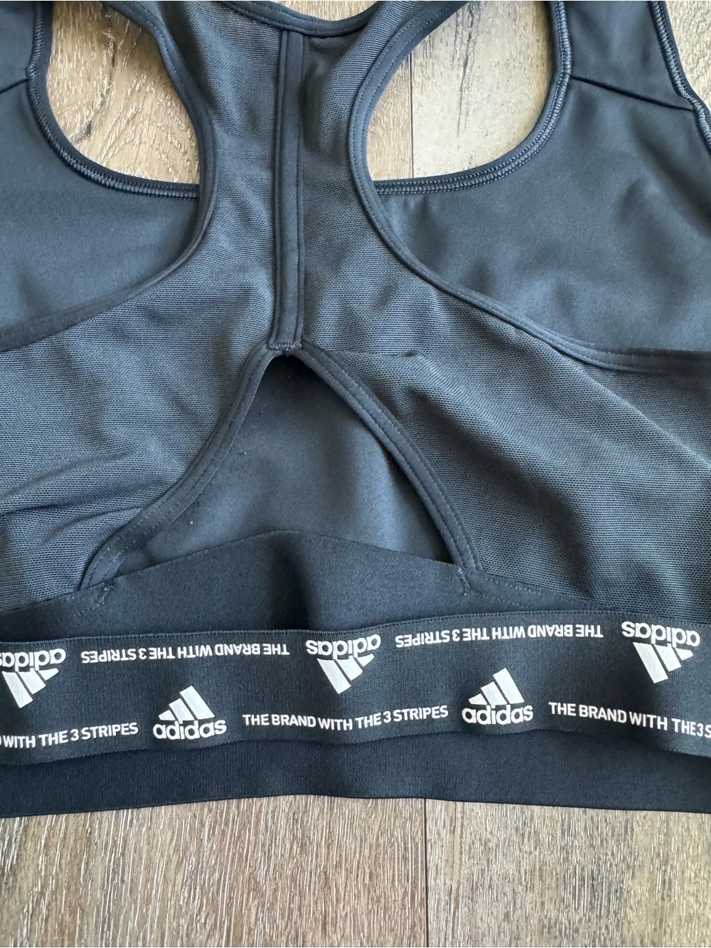 adidas Black Racerback Training Sports Bra Women’s Size 1X - Picture 4 of 6